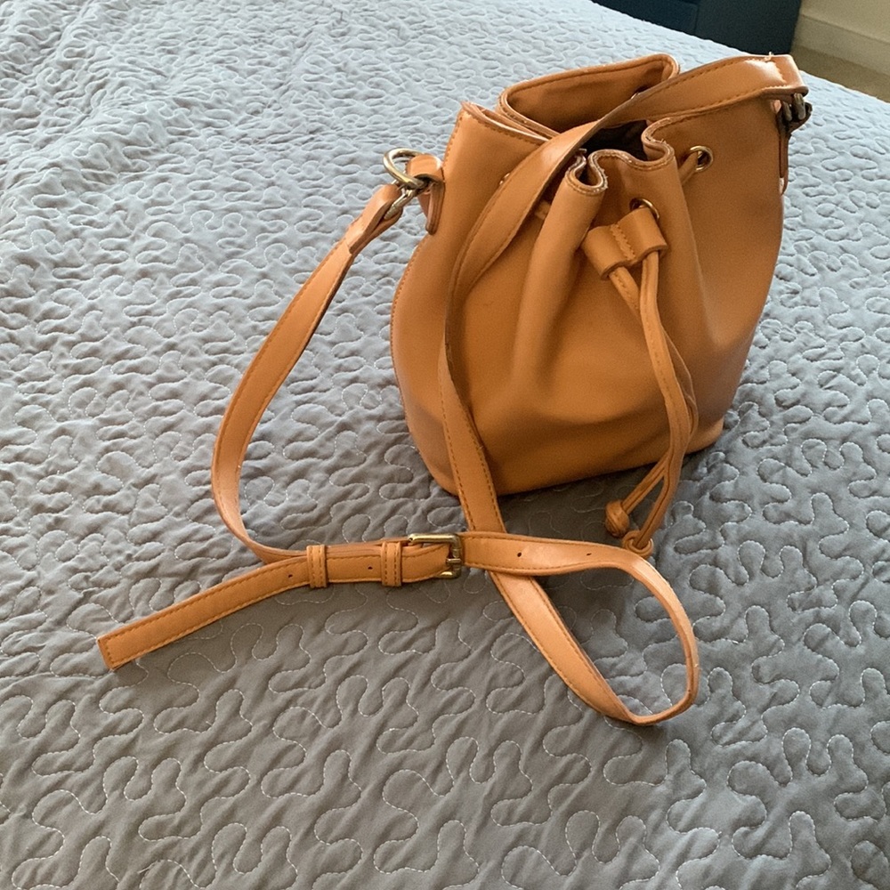 Camel Drawstring Purse - Picture 2 of 5